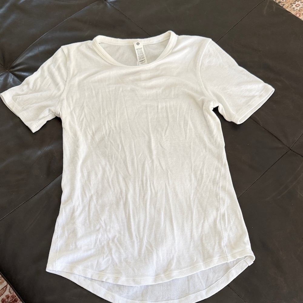 Lululemon Athletica Classic White Short Sleeve Tee